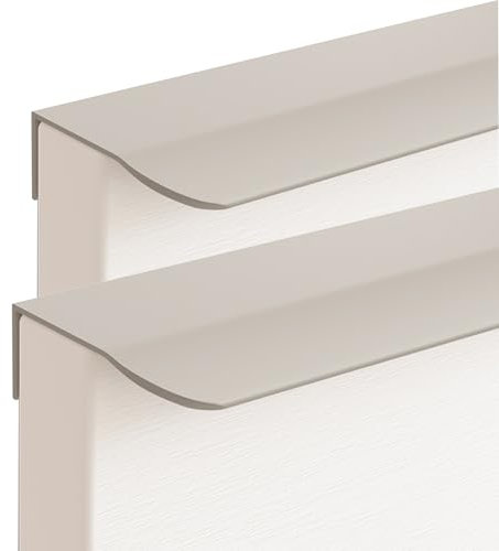 FQFLXY6589 2 Pezzi Maniglie Nascoste per Mobili,Maniglia per Porte Armadio Invisibili,Tiretti a Scomparsa in Lega di Alluminio Pomello a Scomparsa per Cassetti,Scarpiere,Comodini (200mm,Grigio)