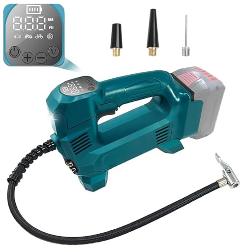 JJXNDO Für Bosch Professional 18V System GBA Akku Kompressor, 150 PSI Luftkompressor Inflator AutoKompressor für Motorräder, Fahrräder, Bälle Mit LED Anzeige (Keine Batterie)