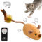 DAOUZL Souris Électrique Interactive pour Chats avec LED et Sons Réalistes - Jouet Rechargeable USB à Détection d'obstacles Intelligent, Idéal pour Occuper Les Chats d'Intérieur Jour et Nuit