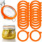 18 PCS Jar Seals,Silicone Replacement Gaskets Seals Orange Jar Seals Replacement, Waterproof Silicone Jar Gaskets Replacement,Bottle Cap Sealing Gaskets,for Glass Clip Top Jars Storage Jars