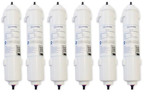 AllSpares Filtro acqua per Samsung DA29-10105J, HAFEX/EXP, EF-9603, WSF-100 | LG 5231JA2010B, ADQ73693901, ADQ736939 | Whirlpool WPRO USC100 (6 pezzi)