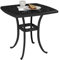 Outsunny Outdoor Garden Table with 38mm Dia. Umbrella Hole, Cast Aluminium Patio End Table with Anti-slip Foot Pads for Garden, Patio, Balcony, 54 x 52.5cm, Black