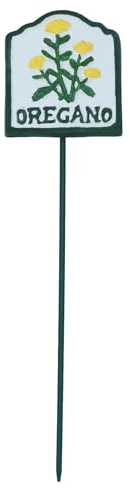 Oregano Kräuterschild-Marker, Etikett, Gusseisen, Pflanzenschild für Garten, Hof, Schrebergarten