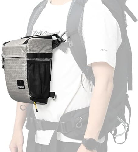 HIKEMAN Schultertasche Tasche für Kamera - wasserdichte Stoßfeste Kameratasche,Abnehmbarer Gurt für den Täglichen Gebrauch,Outdoor-Aktivitäten,Reisen,Bergklettern(Grau)