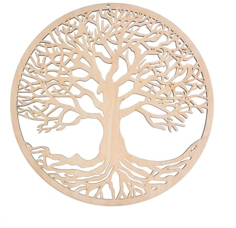 Generisch Lebensbaum Aus Holz Als Wanddekoration, Stammbaum-Wandskulptur, Gartenzaun-Ornament, Wandbehang Für Arbeitszimmer, Schlafzimmer, Wohnzimmer (28cm)