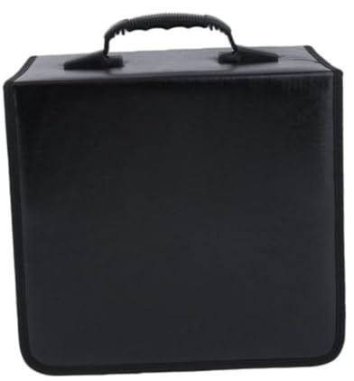 UTHCLO Porta Cd Custodia Per Cd Dvd 400 Dischi Maniglia Resistente e Organizzatore Interno Separato Per Uso Quotidiano e Trasporto Nero