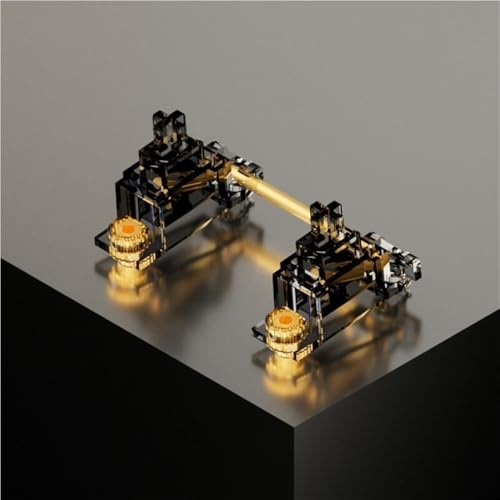 ExotiCore Designer Studio Adaptive PCB-Mount Stabilizers for Gaming Mechanical Keyboard(Black Transparent,Non-Lubed)