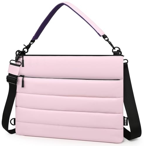 HYZUO 13,3-14 Pollici Borsa Morbida per Laptop per MacBook Air,Rosa Pallido | per MacBook Pro 14 M5-M1 A3426 A3427, MacBook Pro/Air 13, 13 13,3 Dell/HP/Lenovo/Asus/Acer,Borsa da Lavoro Quotidiana Donna