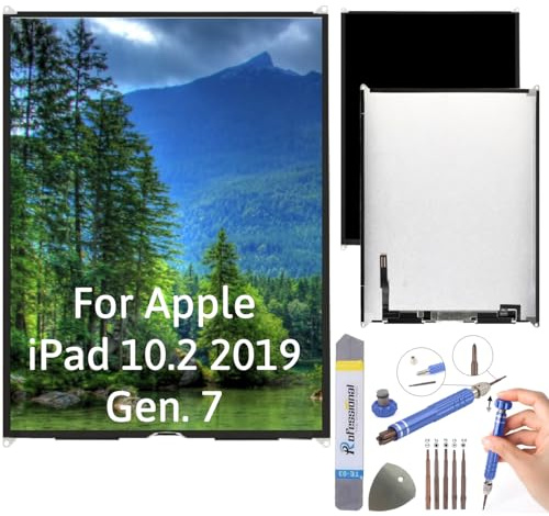 It'Go Display für Apple iPad 10.2 2019 Gen. 7 LCD Bildschirm Ersatz Touchscreen mit Werkzeug Schwarz Hohe Qualität