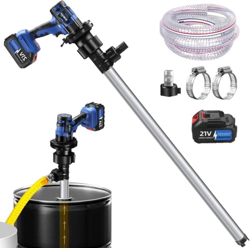 Electric Drum Pump: High Flow Adjustable Speed with Tube for Various Liquids