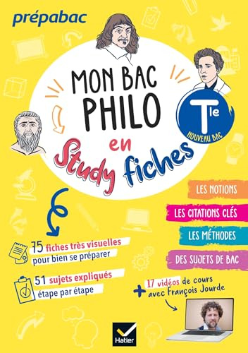 Mon bac philo en study fiches - Tle générale - Bac 2027: fiches & sujets visuels, pour réviser facilement