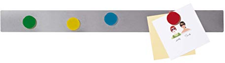 FRANKEN Magnethaftleiste, selbstklebend, 50 x 5 cm, silber, Edelstahl, 10 Stück, ST1450