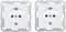 Gira Schuko Steckdose System 55, weiß (2 - Pack)