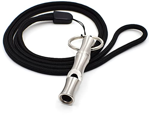 makstore Signalpfeife Pfeife Trillerpfeife mit Halsband + Schlüsselanhänger, 54x10mm