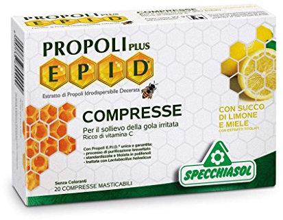 Specchiasol Integratore Alimentare Epid Miele Limone, 20 Compresse, 20 unità, 1