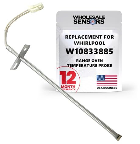 Replacement for Whirlpool W10833885 Range Oven Temperature Sensor 12 Month Warranty