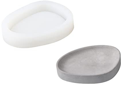 BOOWAN NICOLE Beton-Tablett Silikonform Geometrie Harz Schmuck Aufbewahrung Geschirr Form DIY Heimdekoration Werkzeug