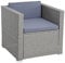 ESTEXO Polyrattan Gartensessel Loungesessel Rattan Lounge Sessel Gartenstuhl Stuhl (Grau-Mix)