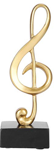 Musiknoten Statue, 17cm Kleine Schreibtisch Musik Noten Deko Figur Pokal Note Musiksymbol Ornamente Geschenk für Piano Shop, Schlafzimmer, Wohnzimmer
