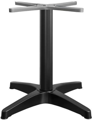 GGMMÖBEL Barcelona | Esstischgestell | Schwarz | 4 Fuß: Ø 66 cm | Rohr: Ø 6 cm | Gesamthöhe: 76 cm | max: Ø 80 cm Tischplatte