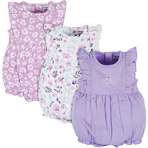 Onesies Brand Baby Girls 3-Pack Romper, Rainbows, 6-9 Months