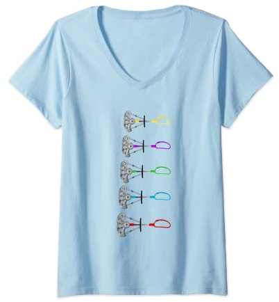 Damen Kletterausrüstung Rock Climbing T-Shirt mit V-Ausschnitt