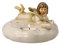 Goebel Windlicht Brief ans Christkind Champagner aus Steingut, Farbe: Champagner, Größe: 15,x15,x9, cm, 41-659-07-1