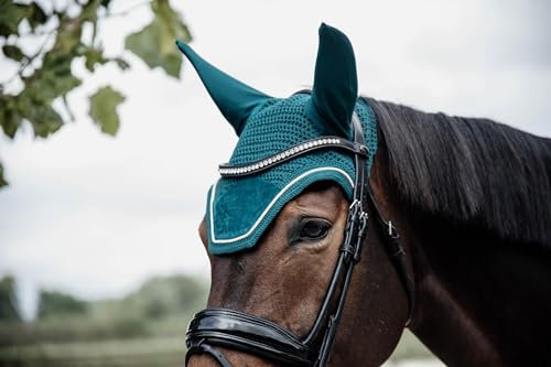 Kentucky Horsewear - Bonnet Wellington Velvet - Émeraude - pour Cheval
