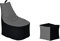 Momiralland Classic Sitzsack XL - XXL mit Hocker Sitzkissen BodenKissen Sessel In- & Outdoor geeignet Gaming Sitzsack für Erwachsene und Kinder… (Schwarz - Anthrazit, XXL - Durchmesser 78 cm)