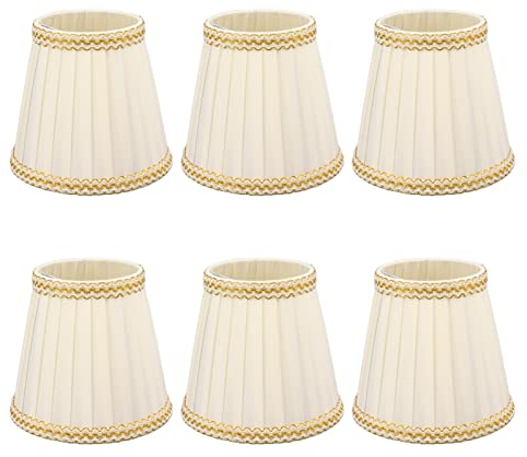 6pcs Petit Abat-Jour Pince Moderne sur Le Remplacement de L'abat-Jour pour Les Ampoules de Bougie de Lustre