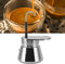 XTevu Mokkakanne Mit Einem Auslauf – Edelstahl-Espressomaschine Für Elektrische Keramik-Gasherde – Tragbare Espressomaschine Für Outdoor-Camping – Mini-Espressobrauer