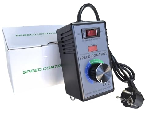 AIFIZO Drehzahlregler 230V ist Geerdet, Spannungsregler 230v AC 9A 4000W für Lichtsteuerung, Temperatursteuerung, Geschwindigkeitssteuerung, EU-Stecker, Leistungsregler 230V, Voltage Regulator