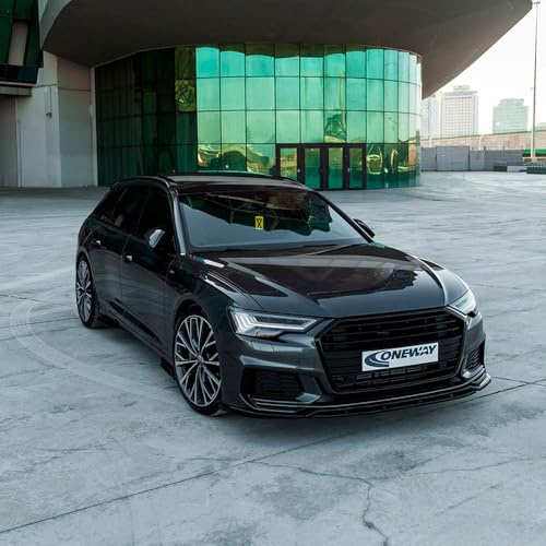 Frontlippe Frontspoiler kompatibel mit AUDI S6 A6 S Line C8 Limousine Avant ab 2019 v3 mit ABE TÜV Schwarz Glänzend