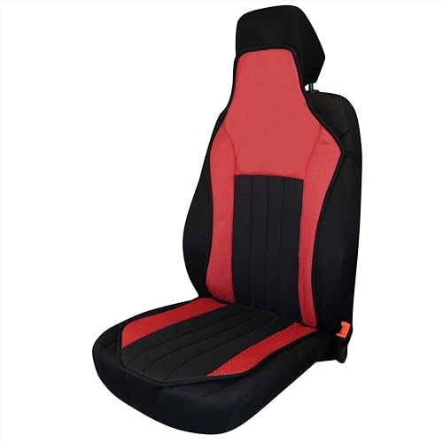 Generisch Xkeribom Auto Sitzschoner Sitzauflage Sitzkissen Schwarz rot mit Kopfstützenbezug Autositz Auto Sitzpolster xmin3