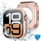 HWeggo [2 in 1 Custodia impermeabile per Apple Watch Series 10 Custodia protettiva 46mm, copertura a 360°PC con protezione dello schermo in vetro temperato per iWatch 10 (oro rosa, 42mm)