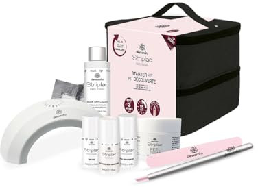 alessandro Striplac Peel or Soak - STRIPLAC STARTER SET INKL KOSMETIKKOFFER -VEGAN - UV-Nagellack Set- Für perfekte Nägel in 15 Minuten