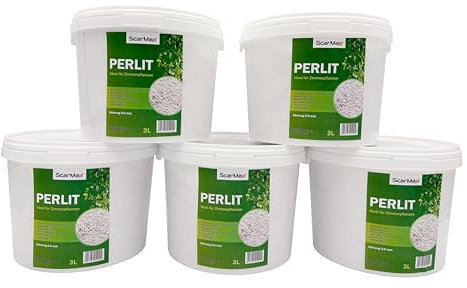 ScarMaxx - Perlite für Pflanzen 15L, Garten-Perlit Körnung 0-6 mm, Verbessert die Wasserdrainage, Expandierte Perlite, dient zur Wasserspeicherung, Bewurzelung oder Anzucht