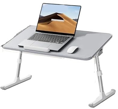 CYMMIYT Table de lit Pliante Bureau Étagère de Bureau Meubles de Poste de Travail Chambre Bureau Pliant Portable PC Gaming Hauteur Réglable Support for Ordinateur Portable(33cm)