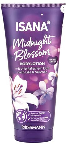 Isana Bodylotion Midnight Blossom | 1x 200ml | orientalischer Duft nach Lilien & Veilchen