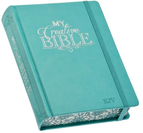 KJV Holy Bible, My Creative Bible, Faux Leather Hardcover - Ribbon Marker, King James Version, Teal W/Elastic Closure