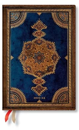 Paperblanks 18-Monatskalender 2023-2024 Safawidische Bindekunst | Horizontal | Midi (130 × 180 mm)