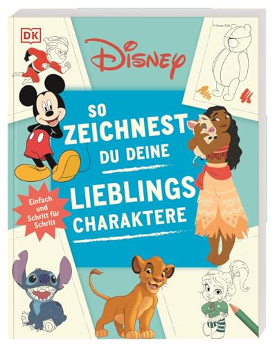 Disney. So zeichnest du deine Lieblingscharaktere: Einfach und Schritt für Schritt. Über 40 Anleitungen für Micky Maus, Stitch, Vaiana & Co.