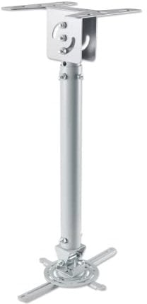 Manhattan Projector Mount, Ceiling, Universal, Tilt & Swivel, Height Range: 57 to 82cm, Max 20kg, Silver, Lifetime Warranty