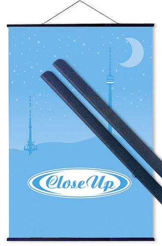 Close Up Kunststoff Posterleisten schwarz (91,5 cm) Poster-Aufhänger, Posterschienen, Plakatleisten, Klemmschienen (36 inch)