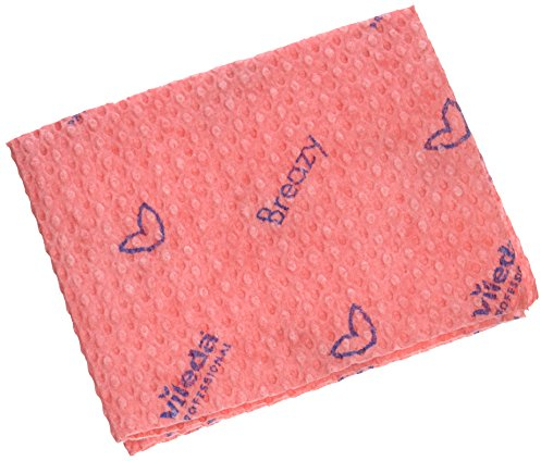 Vileda 137640 Breazy Microfiber Cloth, Red (Pack of 20)