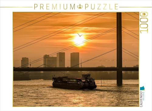 CALVENDO Puzzle Der Rhein in der Abendsonne | 1000 Teile Lege-Größe 64 x 48 cm Foto-Puzzle für glückliche Stunden