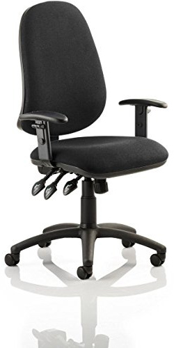 Dynamic KC0035 Eclipse XL III Lever Task Operator Chair with Height Adjustable Arms - Black