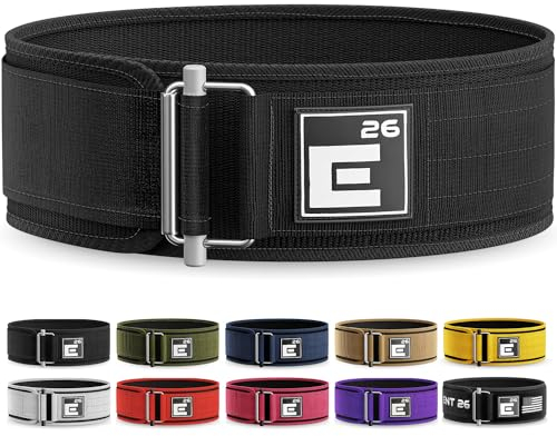 Self-Locking Weight Lifting Belt - Premium Weightlifting Belt for Serious Functional Fitness, Power Lifting, and Olympic Lifting Athletes (Large, Black)