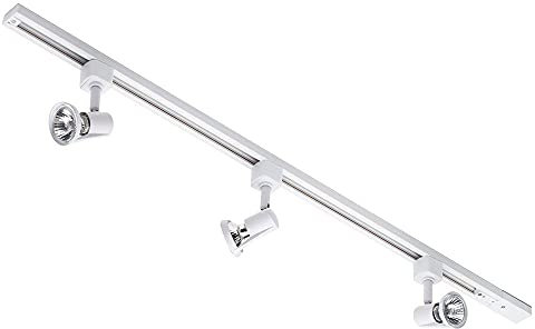LITECRAFT Kitchen Track Light with Harlem Fixture & GU10 LED Bulbs - (White, 1M 3 Light)