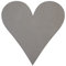 Glasuntersetzer Herz (13x13cm) Nupo Leder - LindDNA, Farbe:Light Grey